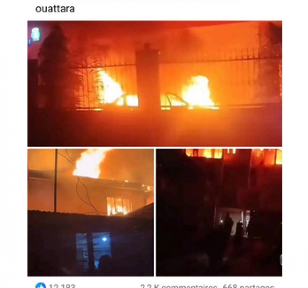 Présidentielle 2025 : Faux, les images de bureaux de vote incendiés à Yopougon ne proviennent pas de Côte d’Ivoire