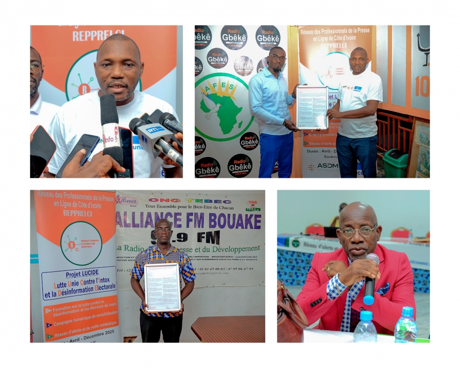 Côte d'Ivoire : le REPPRELCI lance le projet LUCIDE pour lutter contre la désinformation électorale