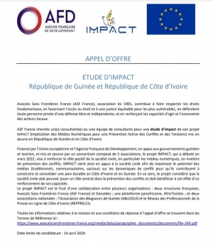 APPEL D’OFFRE