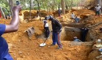 Un site d&#039;orpaillage d&#039;Oumé