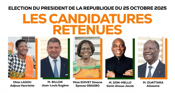 Côte d’Ivoire-Présidentielle 2025 : les cinq candidats doivent bénéficier d&#039;un accès équitable aux médias publics et supports officiels de communication (décret)