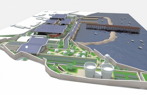 Maquette du futur port de pêche de Sassandra