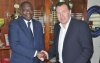 Le ministre des Sports et des Loisirs avec le nouveau coach des Eléphants, Marc Wilmots
