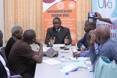 Le pr&eacute;sident de l'universit&eacute; virtuelle, Kon&eacute; Ti&eacute;moman
