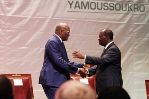 Les présidents de la Côte d&#039;Ivoire, Alassane Ouattara, et du Burkina Faso, Roch Marc Christian Kaboré (Ph. d&#039;archive)