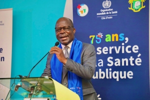 Journee Mondiale de la Sante : Le Ministre Pierre Dimba parle de la victoire de l’OMS en Côte d’Ivoire et présente la Politique ivoirienne pour la lutte contre les maladies émergentes