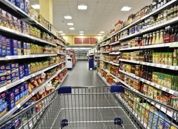 A l&#039;interieur d&#039;un hypermarché 