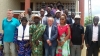 Photo de Famille Ong Française, Maman Drogba et Président Conseil régional, Djédjé Bagnon (Photo Aip Gagnoa, 19/04/2017)