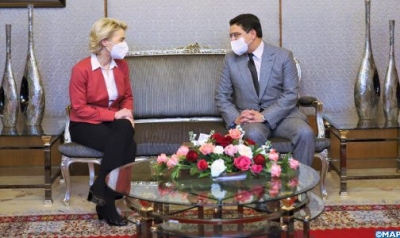 La présidente de la Commission européenne, Mme Ursula von der Leyen à Rabat