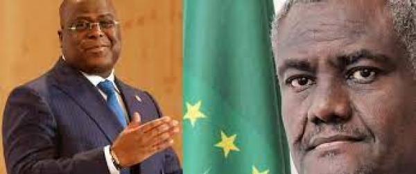 Le Président de la Commission de l’UA exprime ses vives félicitations Félix Tshisekedi pour sa réélection à la présidence de la République Démocratique du Congo (RDC)