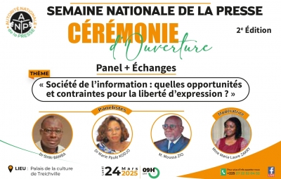 Côte d’ivoire-Semaine nationale de la presse : « Société d’ouverture de l’information : quelles opportunités et contrainte pour la liberté d’expression »(Panel 1)