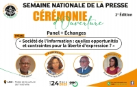 Côte d’ivoire-Semaine nationale de la presse : « Société d’ouverture de l’information : quelles opportunités et contrainte pour la liberté d’expression »(Panel 1)