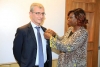 Gianluca Ferrera décoré par la ministre Kandia Camara 