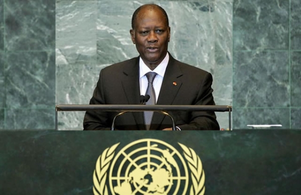 Le pr&eacute;sident ivoirien Alassane Ouattara