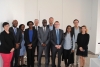 La photo de famille juste apr&egrave;s la conf&eacute;rence de presse, le mardi 25 avril 2017 &agrave; l'H&ocirc;tel ivoire. 