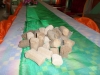 Un échantillon de briquettes