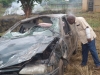 Le miraculeux journaliste N&#039;Dri Célestin constate avec étonnement son véhicule accidenté