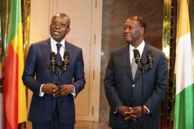 Patrice Talon, président du Bénin, et Alassane Ouattara, président de Côte d&#039;Ivoire